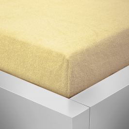 Homeville Homeville froté prostěradlo světle žlutá - 90x200 cm