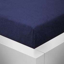 Homeville Homeville froté prostěradlo námořnická modř - 90x200 cm
