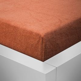 Homeville Homeville froté prostěradlo terakota - 90x200 cm