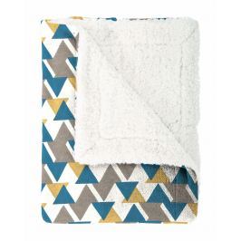 Mistral home Pléd Mistral Home beránek Triangle petrolej / žlutá 130x170 cm