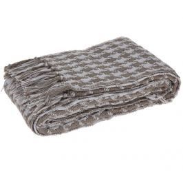 Home collection Bavlněný pléd se vzorem kohoutí stopy 130x170 cm béžová/přírodní