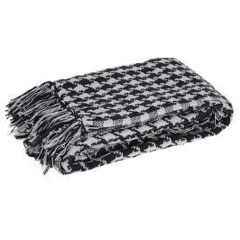 Home collection Bavlněný pléd se vzorem kohoutí stopy 130x170 cm čokoládová/přírodní