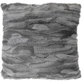Home collection Dekorační polštářek plyšový 45x45 cm - Šedá