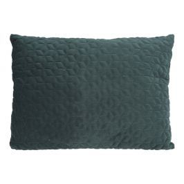 Home collection Prošívaný sametový polštář 60x45 cm tmavě zelená