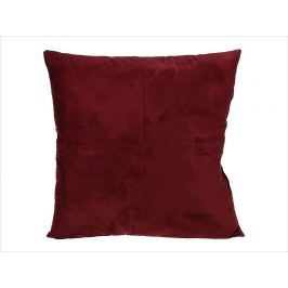 Home collection Semišový polštářek s prošitím 45x45 cm vínová