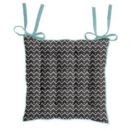 TODAY HIPPIE CHIC podsedák 40x40 cm Zig Zag/Blue Bay