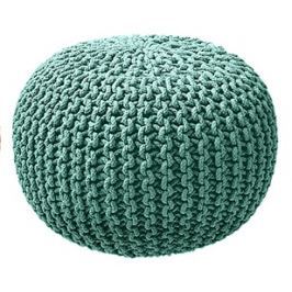 TODAY HIPPIE CHIC pletený puf 45x30 cm Blue Bay