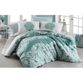 Homeville Povlečení 100% bavlna Purely mint se dvěma povlaky na polštář - 140x200 / 50x70+70x90