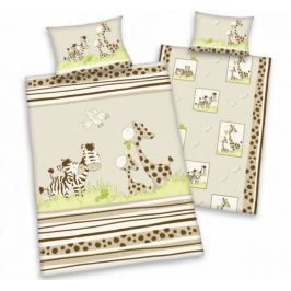 Herding Herding povlečení pro miminka zebra&žirafa 135x100,40x60