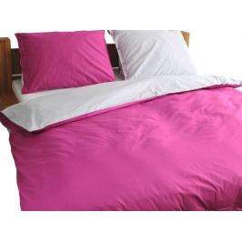 Gipetex Natural Dream Italské povlečení 100% bavlna LUX Doubleface fuchsie-šedá - 140x200cm / 70x90cm