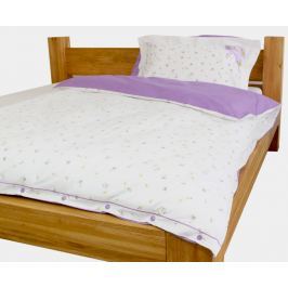 Gipetex Natural Dream Italské povlečení 100% bavlna LUX Viola se dvěma povlaky na polštář - 140x200 / 50x70 + 70x90