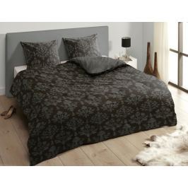 Descanso Luxusní saténové povlečení DESCANSO 9300 Retro antracit - 140x200-220 / 60x70 cm