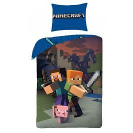 Halantex Halantex povlečení Minecraft 020BL 140x200cm + 70x90cm