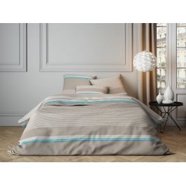 Mistral home Mistral Home povlečení bavlněný satén Sivan Sand/Turquoise 140x200/70x90cm