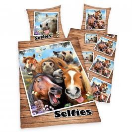 Herding Herding povlečení Selfie Koně 140x200/70x90cm