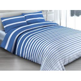 Gipetex Natural Dream Italské povlečení 100% bavlna Rigatto blue - 140x200 / 70x90 cm