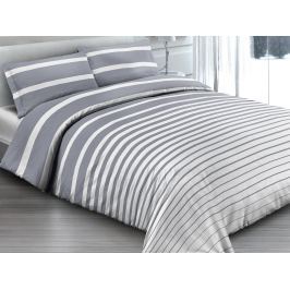 Gipetex Natural Dream Italské povlečení 100% bavlna Rigato grigio - 140x200 / 70x90 cm