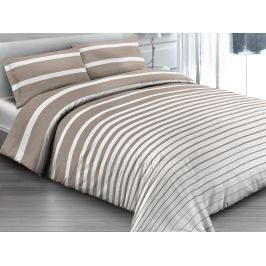 Gipetex Natural Dream Italské povlečení 100% bavlna Rigato beige - 140x200 / 70x90 cm