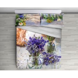 Gipetex Natural Dream 3D italské povlečení 100% bavlna Lavanda - 140x200 / 70x90 cm