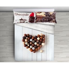 Gipetex Natural Dream 3D italské povlečení 100% bavlna Cioccolato - 140x200 / 70x90 cm