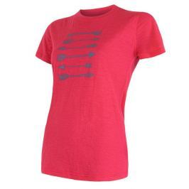 Dámské triko Sensor Merino Wool PT Šípy Velikost: M / Barva: magenta