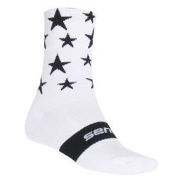 Ponožky Sensor Stars bílé/černé Velikost ponožek: 39-42 (6/8) / Barva: bílá/černá