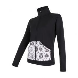 Dámská mikina Sensor Tecnostretch Pattern černá Velikost: M / Barva: černá