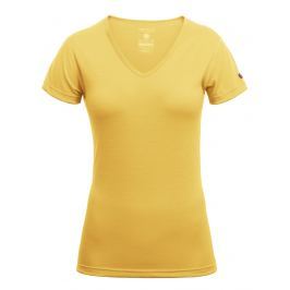 Dámské triko Devold Breeze T-shirt V-neck žluté Velikost: M / Barva: žlutá